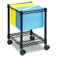 Safco Compact Mobile File Cart, Fits Letter And Legal-Size Hanging Folders, Rolling Steel File/Folder Cart