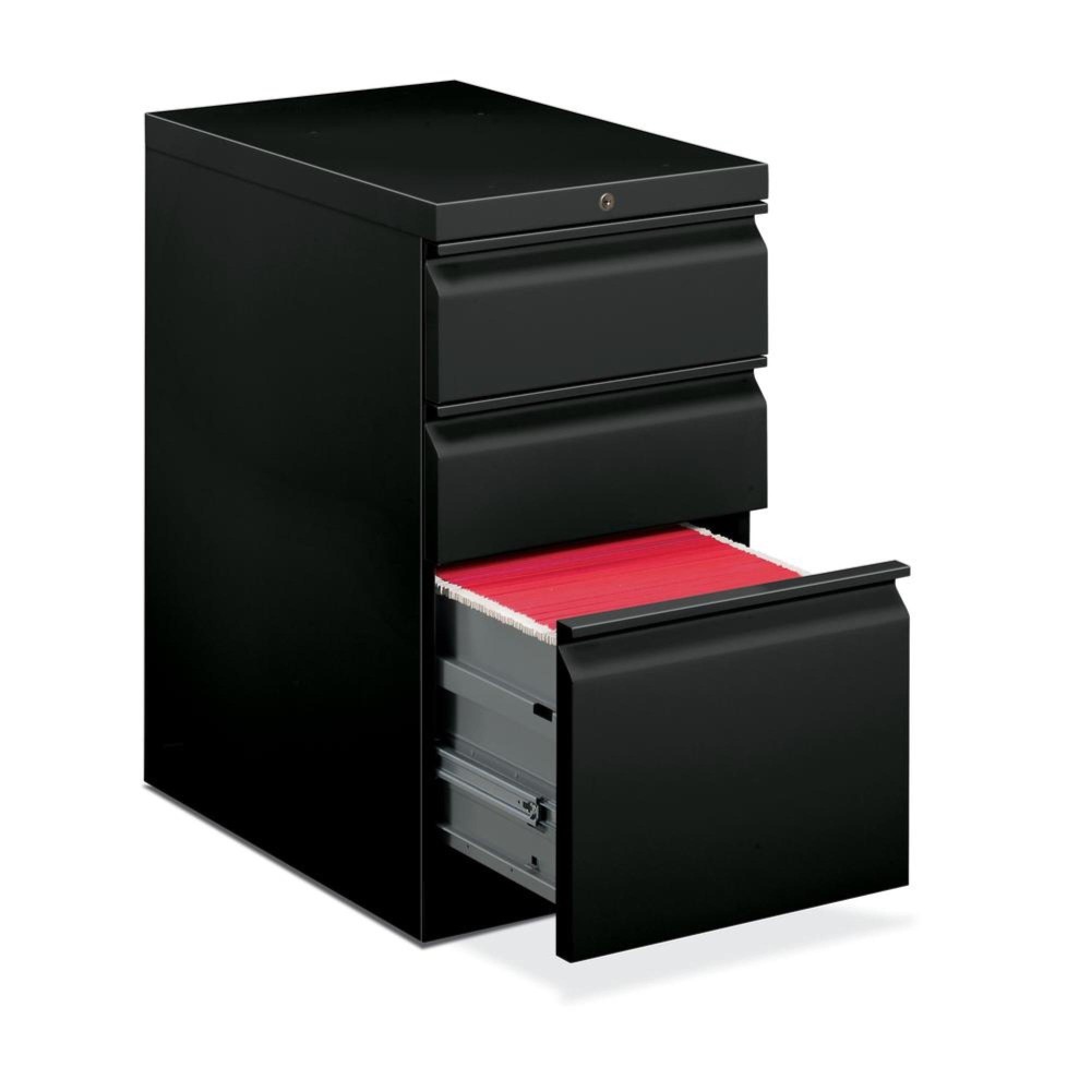 Hon Brigade Mobile Pedestal File Storage Pedestal With 1 File And 2 Box Drawers 2278Inch Black H33723R