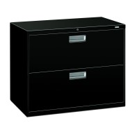 Hon 2-Drawer Filing Cabinet - 600 Series Lateral Legal Or Letter File Cabinet, Black (H682)