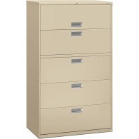 Hon Brigade 600 H695 Lateral File 42 X 18 X 64 5 Drawers Finish Putty