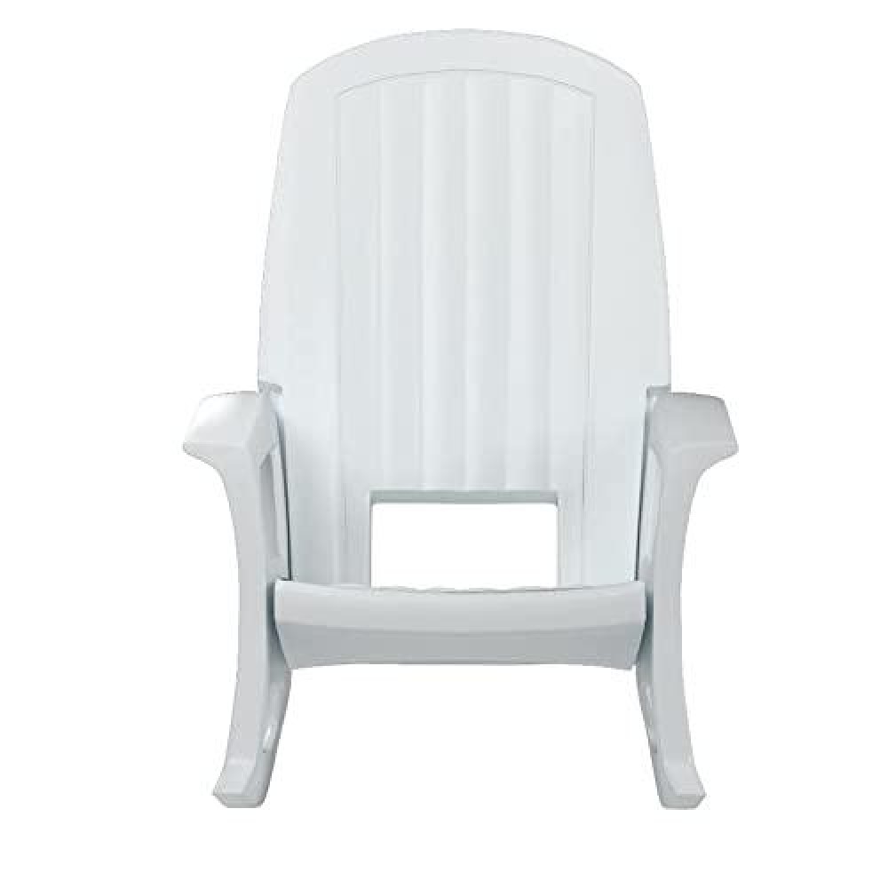 Semco Plastics Rockaway Heavy Duty All Weather Outdoor Rocking Chair With Easy Assembly And Low Maintenance For Porch, Deck, And Patio, White