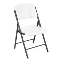 Lifetime 22804 Granite Classic Commercial Folding Chair, White