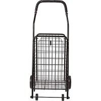 Dmi Utility Cart With Wheels To Be Used As A Shopping Cart, Grocery Cart, Laundry Cart And Stair Climber Cart, Weighs 7.5 Pounds But Holds Up To 90 Pounds, Compact And Foldable, Black