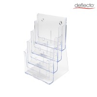 Deflecto 77441 Four-Tier Multi-Compartment Large Size Docuholder, 9-1/4X7X13-1/2, Clear