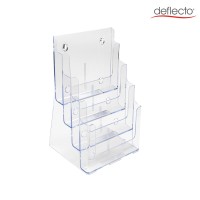 Deflecto 77441 Four-Tier Multi-Compartment Large Size Docuholder, 9-1/4X7X13-1/2, Clear