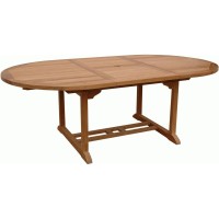Anderson Teak Bahama Oval Extension Table Extra Thick Wood 87