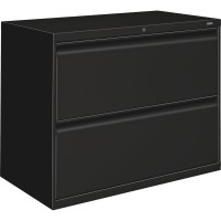 Hon 800 Series Lateral File 2Drawer 36 X 193 X 284 2 X Drawers Legal Letter Lateral Security Lock Black Ba