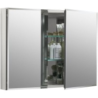 Kohler Cbclc3526Fs Double Door Beveled Medicine Cabinet With Mirror Doors Adjustable Shelves Rectangular Beveled Edge Frame