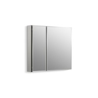 Kohler Kcbclc3026Fs Beveled Medicine Cabinet With Mirror Doors Adjustable Shelves Rectangular Beveled Edge Frame 30 X 26