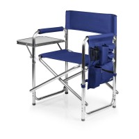 Oniva - A Picnic Time Brand - Sports Chair With Side Table, Beach Chair, Camp Chair For Adults, (Navy Blue)