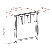 Winsome Wood Scarlett luggage rack, Espresso