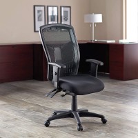 Lorell Ergomesh 86000 Chair, 28.5D X 28.5W X 45H In, Black Mesh Back/Black Fabric Seat