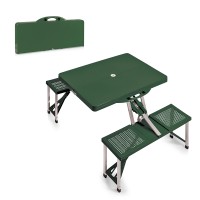 Oniva A Picnic Time Brand Folding Picnic Table Camping Table Outdoor Table With Umbrella Hole Hunter Green 36 X 6 X