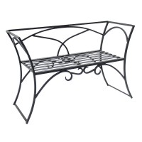 Wrought Iron Arbor Bench With Back