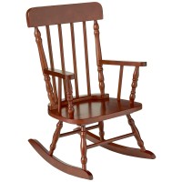 Gift Mark Childrens Spindle Rocking Chair Cherry