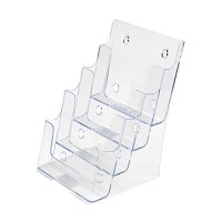 Deflecto 77901 Four-Tier Multi-Compartment Medium Size Docuholder, 6-1/2Wx6-1/4Dx10H, Clear