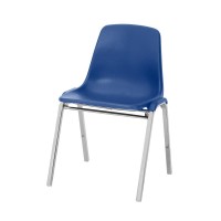 Nps 8100 Series Poly Shell Stacking Chair, Blue