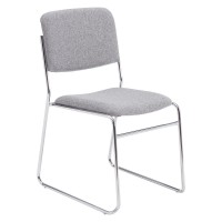 Nps 8600 Series Fabric Padded Signature Stack Chair, Classic Grey
