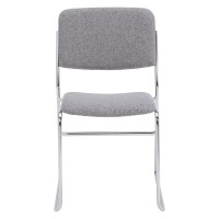 Nps 8600 Series Fabric Padded Signature Stack Chair, Classic Grey