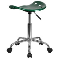 Flash Furniture Taylor Vibrant Green Tractor Seat And Chrome Stool