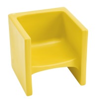 Childrens Factory Cube Chair, Yellow, Cf910-010, Flexible Seating Classroom Furniture For Kids Playroom, Daycare Or Preschool, Toddler Reading Chair