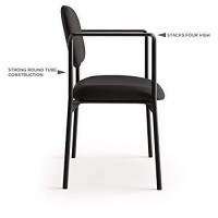 Hon Scatter Guest Chair - Upholstered Stacking Chair With Arms, Office Furniture, Charcoal (Hvl616)