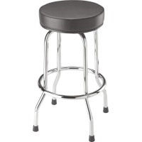 Big Red Torin Swivel Bar Stool Padded Garageshop Seat With Chrome Plated Legs Black 2874 Tall 185 Diameter