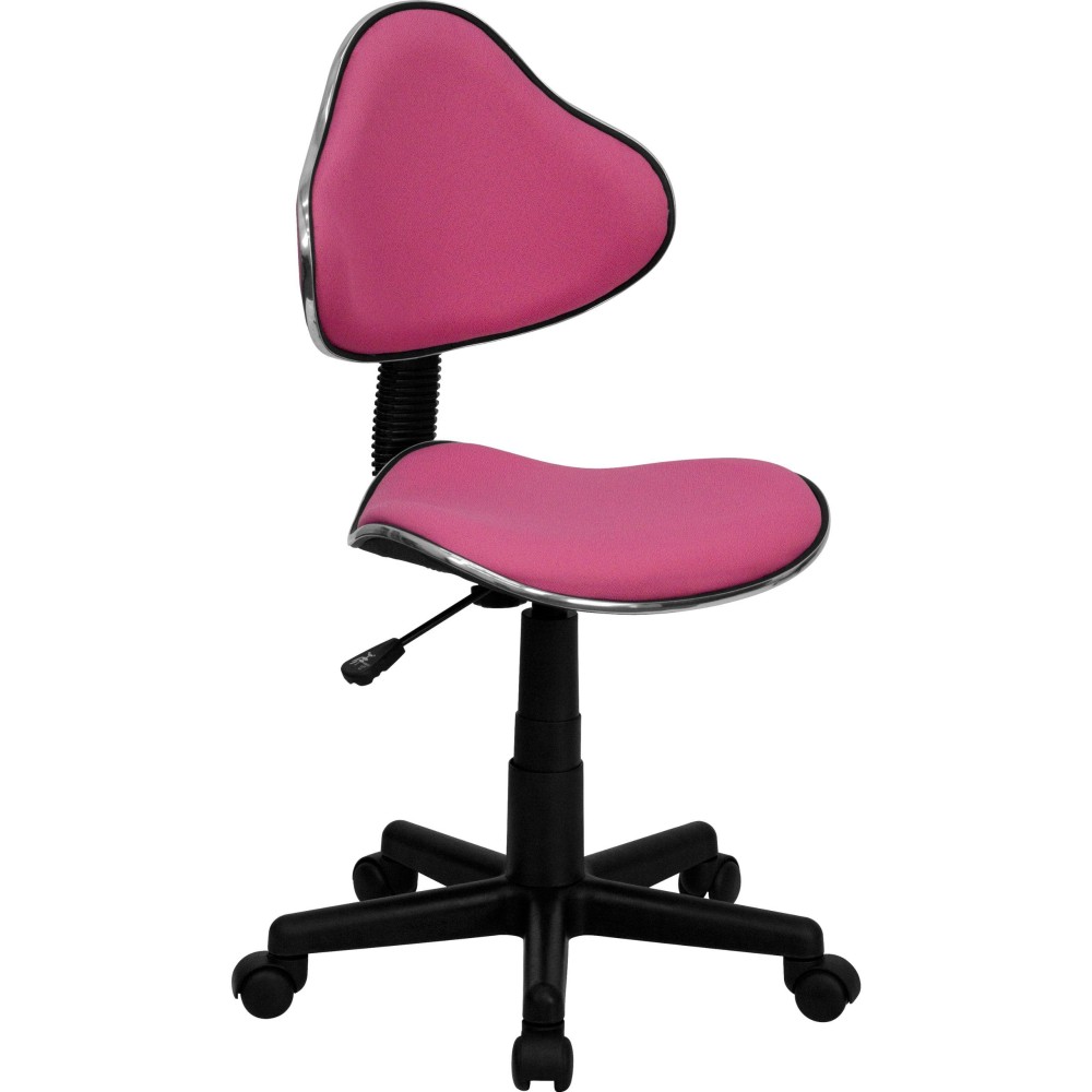 Flash Furniture Whitney Pink Fabric Swivel Ergonomic Task Office Chair