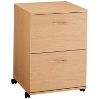 Essentials 2-Drawer Mobile Filing Cabinet From Nexera, Natural Maple