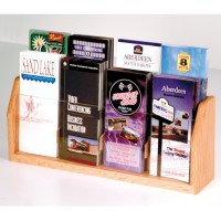 Wooden Mallet Countertop 8 Pocket Brochure Display Light Oak