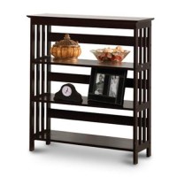 Ore International 3 Tier Bookshelves - Espresso