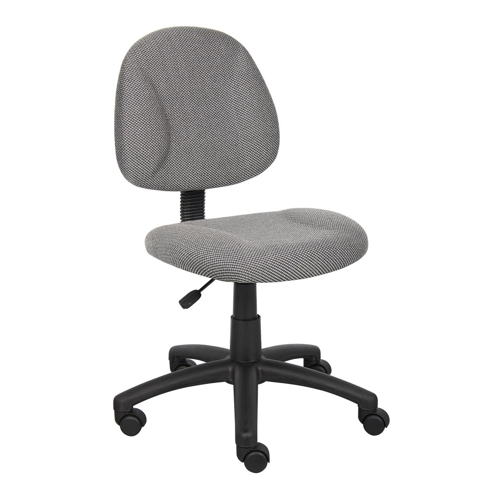 Boss Office Products Perfect Posture Delux Fabric Task Chair Without Arms In Grey