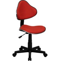 Flash Furniture Whitney Red Fabric Swivel Ergonomic Task Office Chair