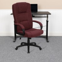 Flash Furniture Rochelle High Back Navy Blue Fabric Executive Swivel Office Chair With Arms