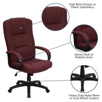 Flash Furniture Rochelle High Back Navy Blue Fabric Executive Swivel Office Chair With Arms