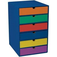 Classroom Keepers 6-Shelf Organizer, Blue, 17-3/4