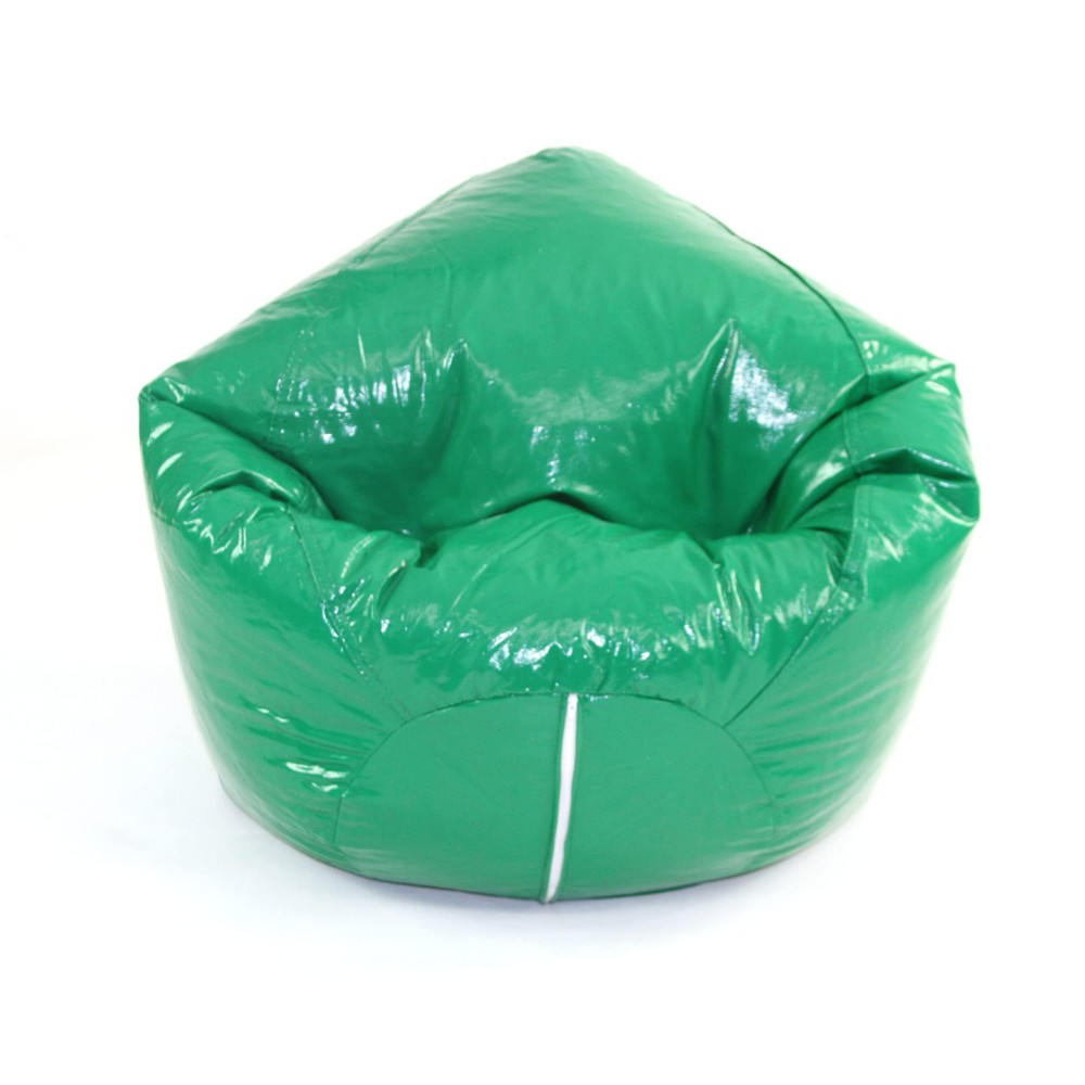 American Furniture Alliance Wet Look Vinyl Bean Bags, Jr Child, Green