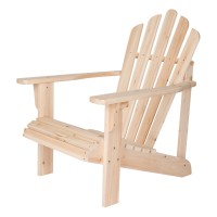 Shine Company 4611N Westport Wood Adirondack Chair | Back & Seat Pre-Assembled - Natural