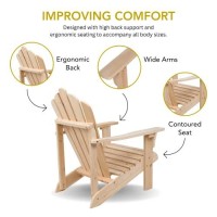 Shine Company 4611N Westport Wood Adirondack Chair | Back & Seat Pre-Assembled - Natural
