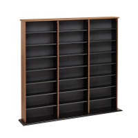 Prepac Triple Width Wall Storage Cherry And Black