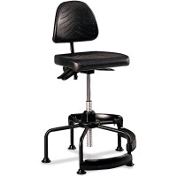 Safco Products 5120 Task Master Deluxe Industrial Chair (Additional Options Sold Separately), Black