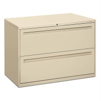 Hon Brigade 700 Series Lateral File 2 Drawers Full Integral Pull 42W X 1914D X 2838H Putty Finish