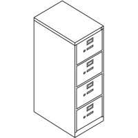 Hon 310 H314C File Cabinet 183 X 265 X 52 4 Drawers Finish Light Gray