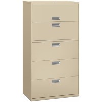 Hon Brigade 600 H685 Lateral File 36 X 18 X 67 5 Drawers Finish Putty