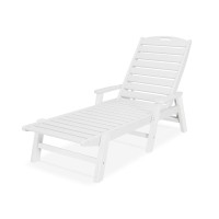 Polywood Ncc2280-Wh Nautical Arms Chaise, White