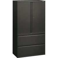 Hon Brigade 800 H885Ls Lateral File 36 X 18 X 67 2 Drawers 3 Shelves Finish Charcoal