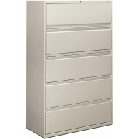 Hon Brigade 800 H895 Lateral File 42 X 18 X 67 5 Drawers Finish Light Gray