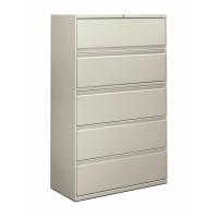 Hon Brigade 800 H895 Lateral File 42 X 18 X 67 5 Drawers Finish Light Gray