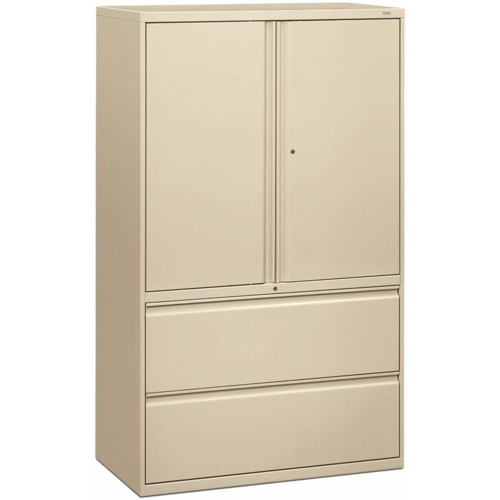 Hon Brigade 800 H895Ls Lateral File 42 X 18 X 67 2 Drawers 3 Shelves Finish Putty