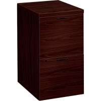 Hon 10500 H105104 Pedestal 158 X 228 X 28 2 X File Drawers Flat Edge Finish Mahogany